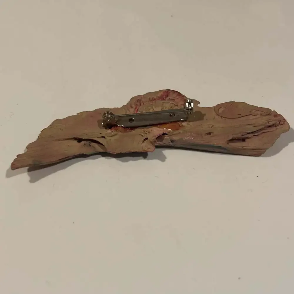Handmade Polymer Clay Abstract Swirled Sculpture Fragment